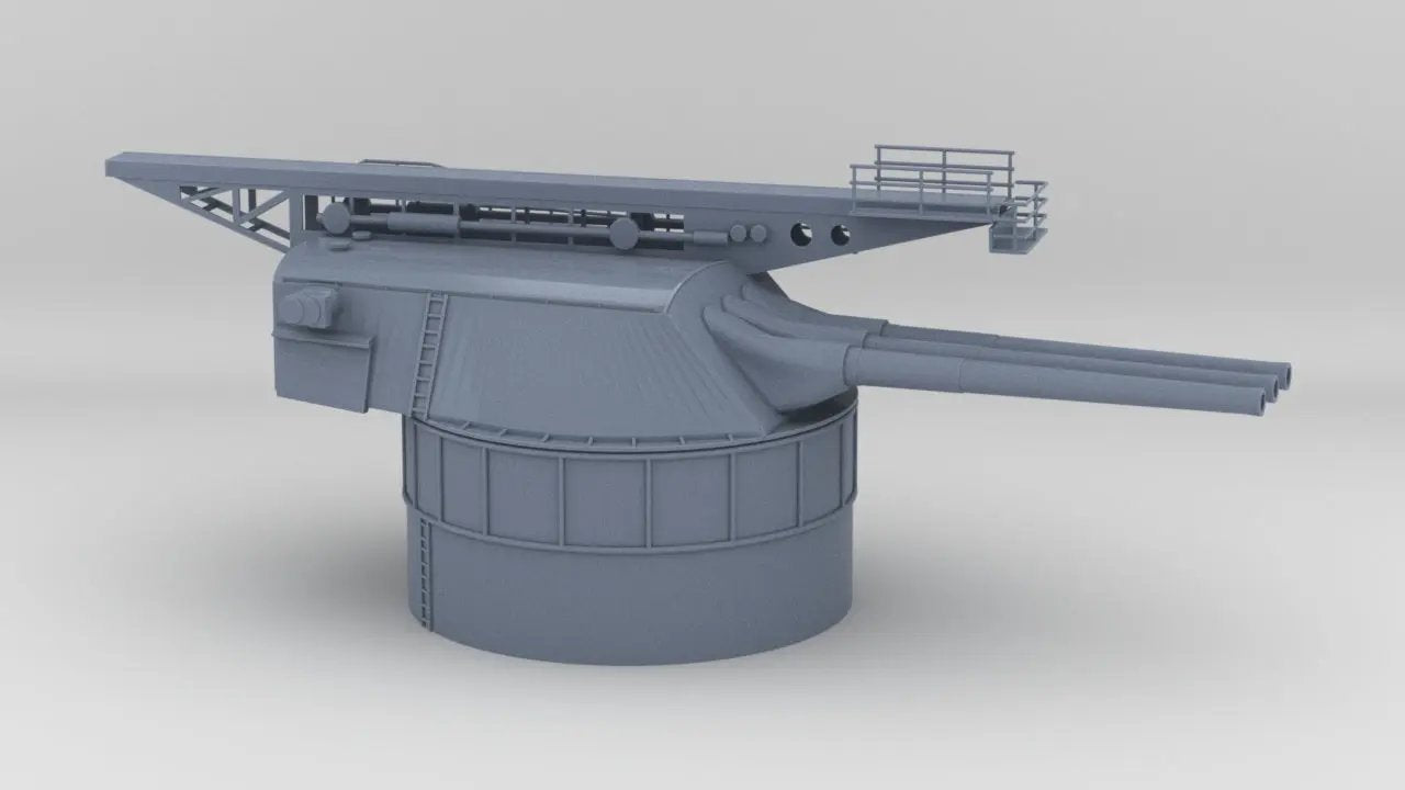 1/72 USN 14-inch/45-caliber Gun w/ Catapult Kit 3dspro