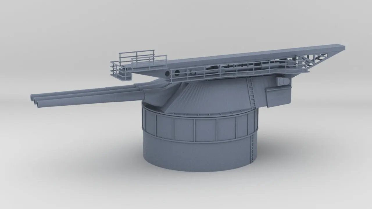 1/72 USN 14-inch/45-caliber Gun w/ Catapult Kit 3dspro