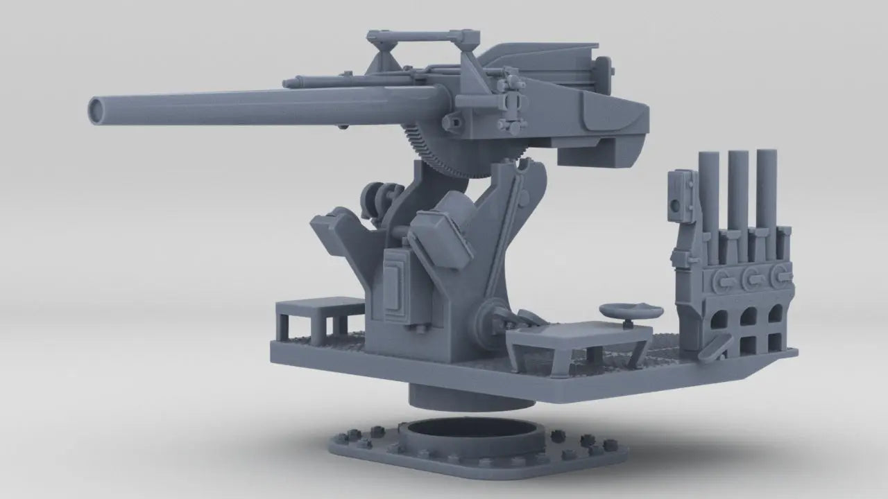 1/72 USN 5-inch 25 (12.7 cm) Deck AA Gun Kit Resin3Dinteractive
