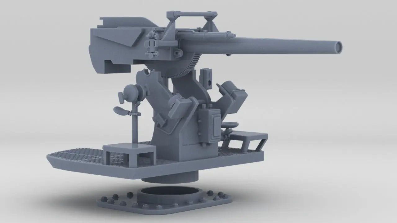 1/72 USN 5-inch 25 (12.7 cm) Deck AA Gun Kit Resin3Dinteractive