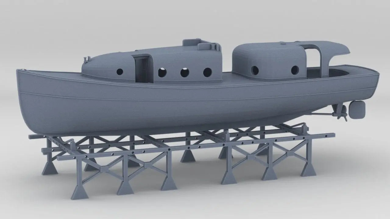 1/72 USN Admirals Boat w/ Cradles Set - distefan 3d print