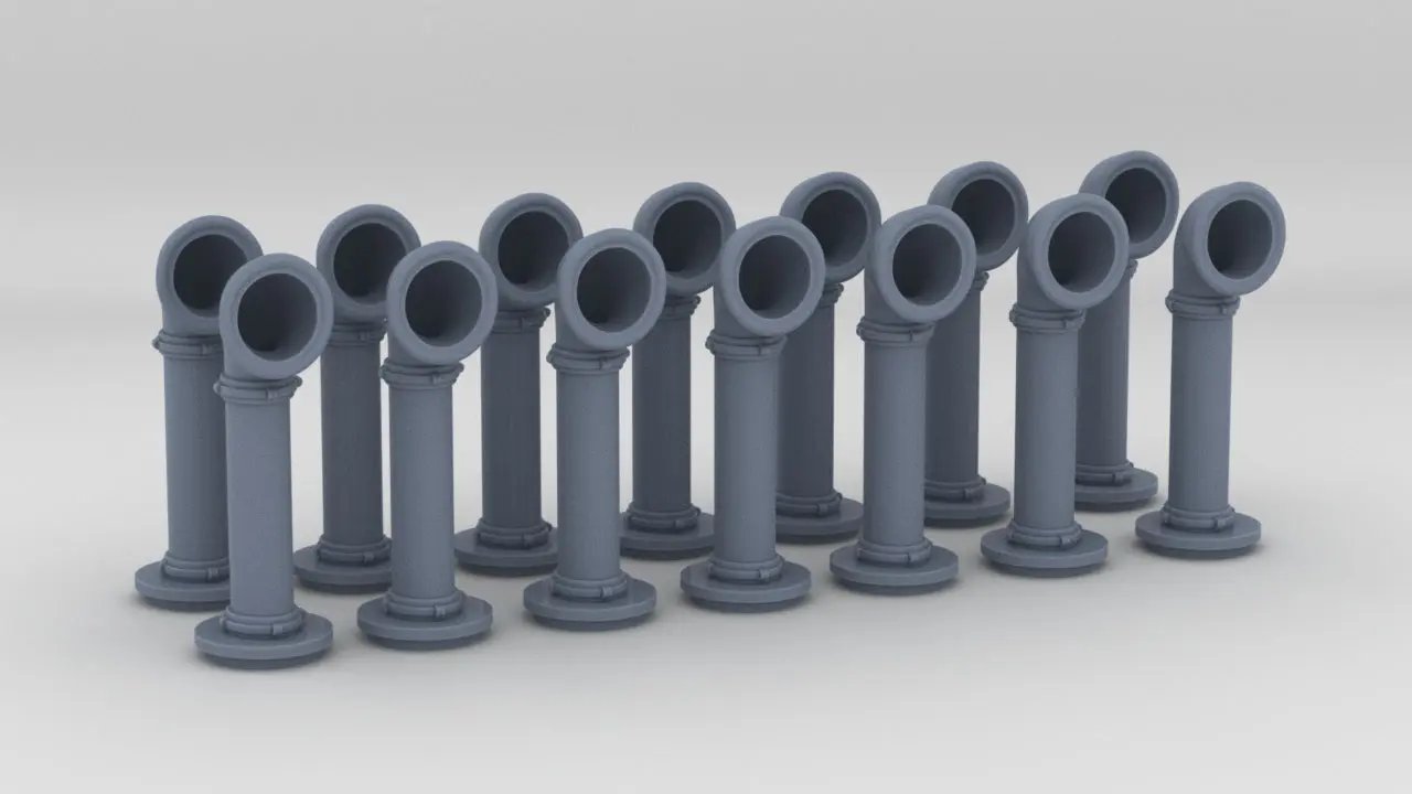 1/72 USN PT Boat 109 Engine RM 7'' Cowl Vents Set (14pcs) - distefan 3d print