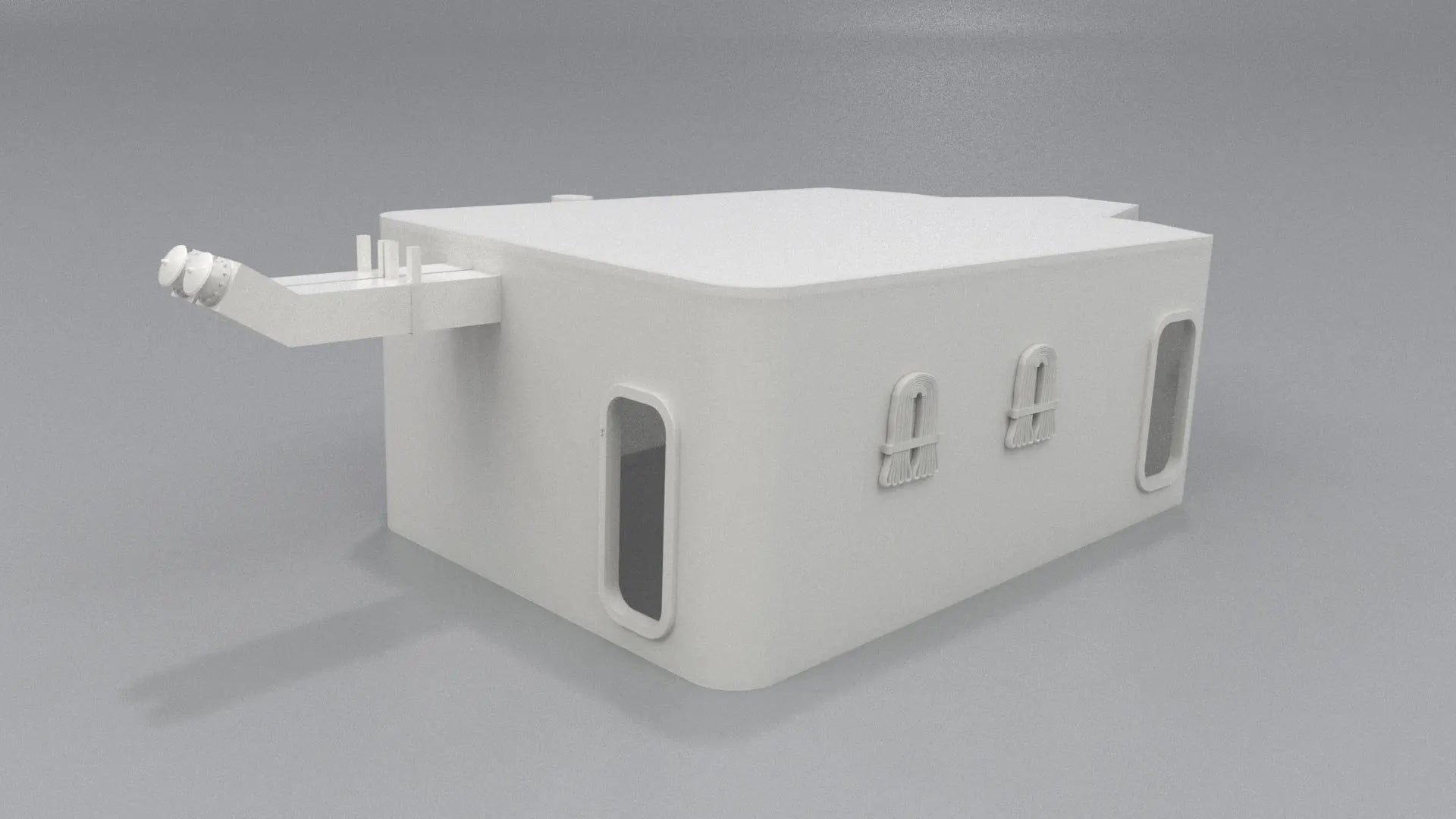 1/72 USS Kidd (DD-661) Forward Bridge (Lower Section) - distefan 3d print