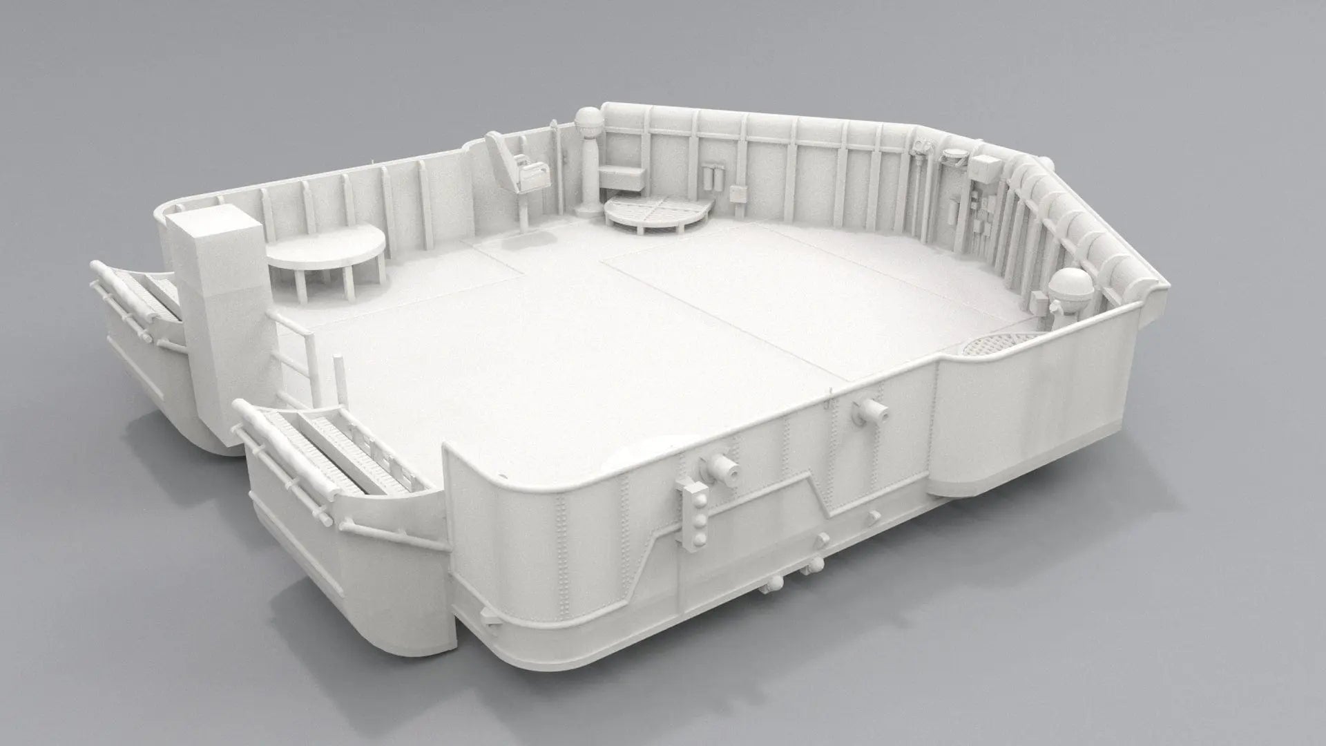 1/72 USS Kidd (DD-661) Forward Bridge (Upper Section) v2 (Distefan 3D Print)