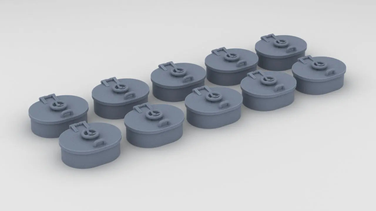 1/72 USS Kidd (DD-661) Oval Hatches Type 2 Set (10pcs) - distefan 3d print