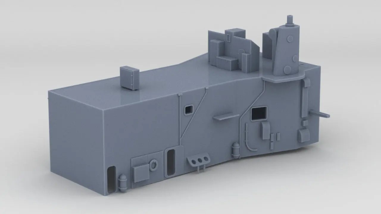 1/72 USS Oliver Hazard Perry Amidships Deck - distefan 3d print