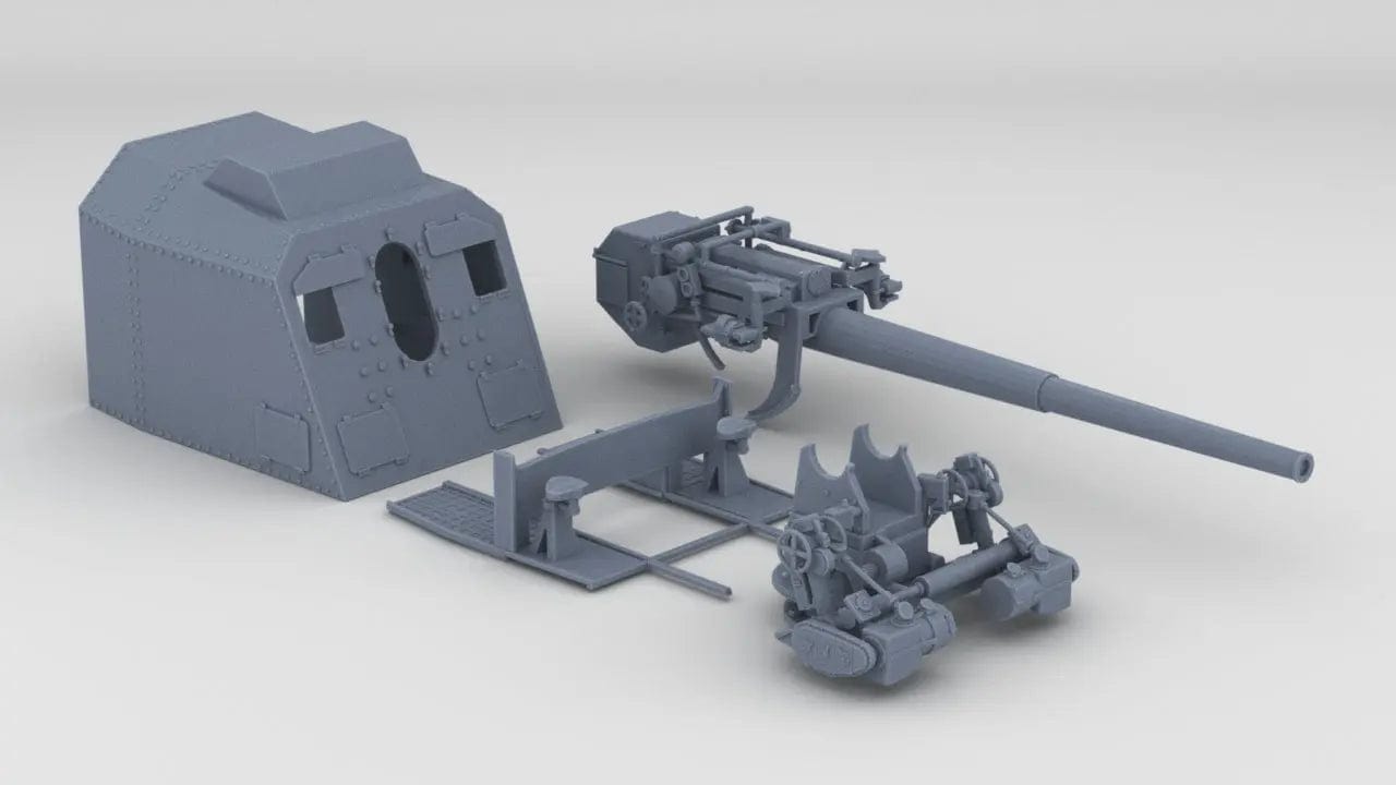 1/72 DKM 15cm/55 (5.9in) TBts KC/36 Turret Kit v2 - distefan 3d print