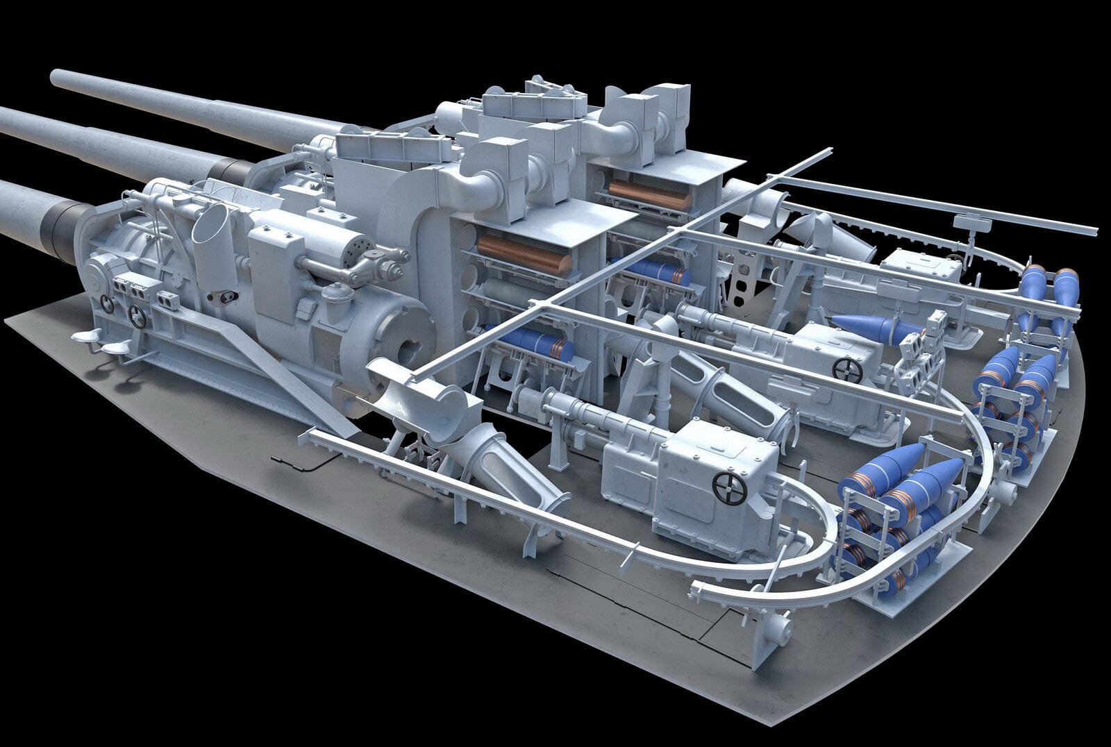 1/72 DKM 28cm SK C/34 Naval Turret "Caesar" Interior Shapeways