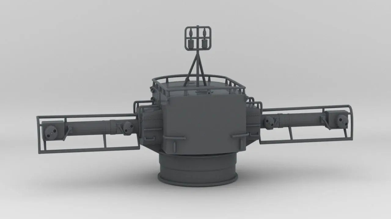 1/72 DKM Bismarck 10.5m Rangefinder (Forward) - distefan 3d print