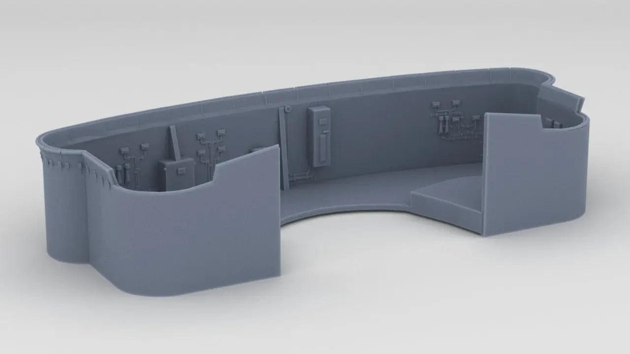 1/72 DKM Bismarck Aft 10.5m Rangefinder Shield - distefan 3d print