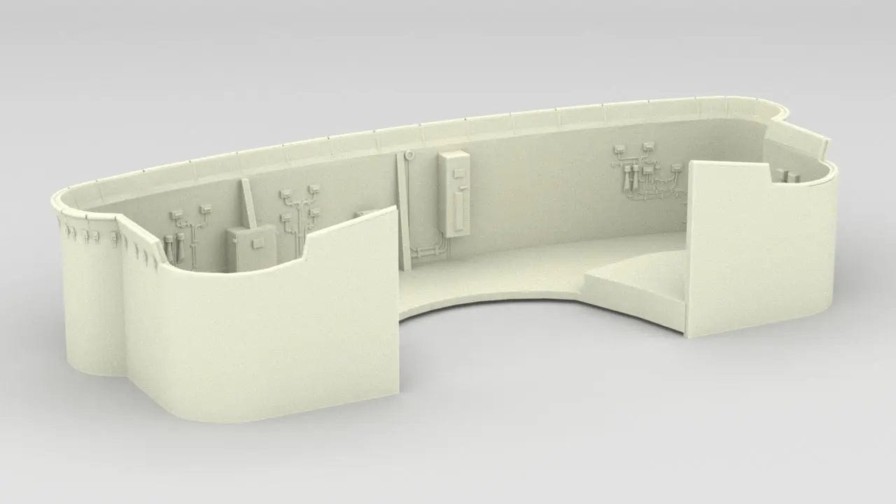 1/72 DKM Bismarck Aft 10.5m Rangefinder Shield - distefan 3d print