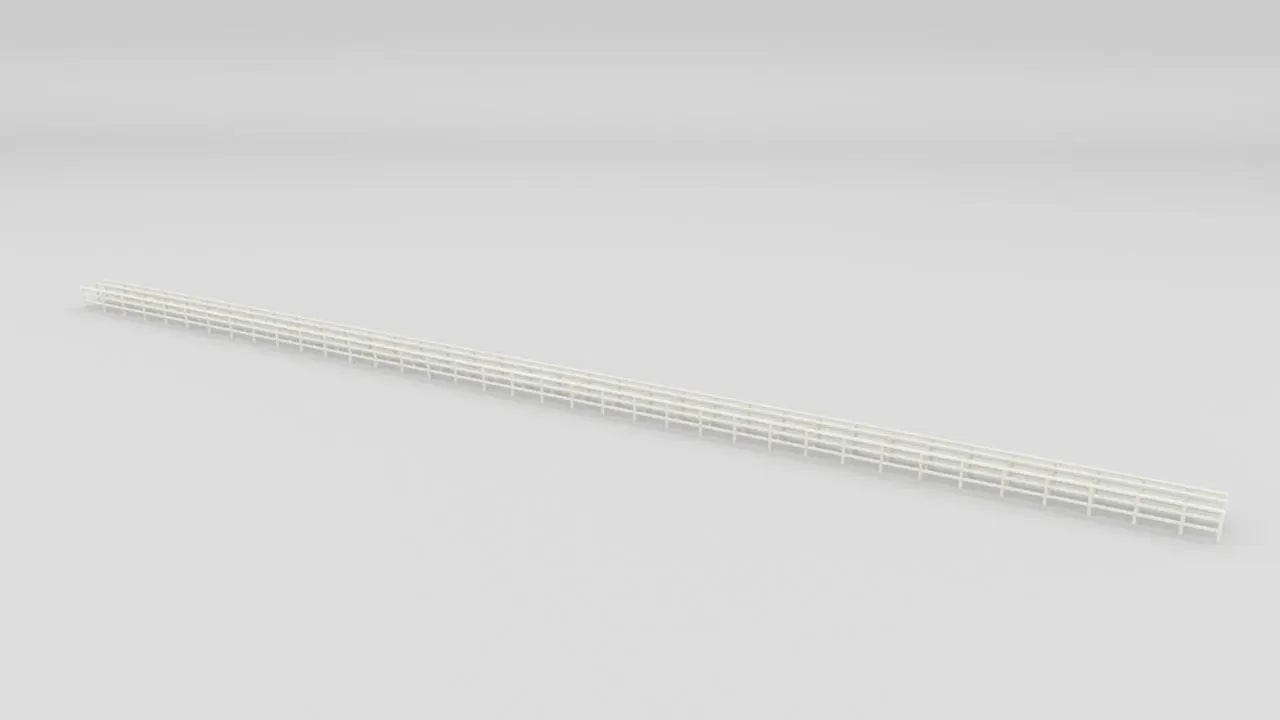 1/72 DKM Bismarck Deck Railings Set 3pcs - distefan 3d print