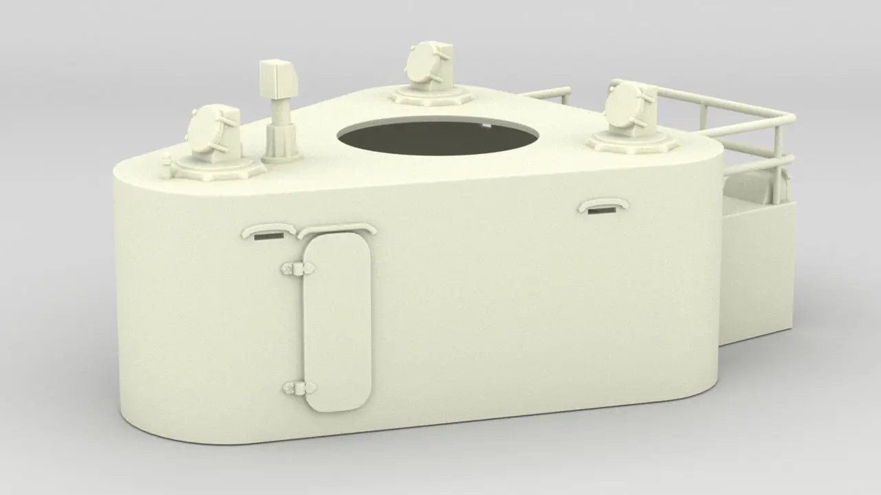 1/72 DKM Bismarck Forward Housing 10.5m RF - distefan 3d print