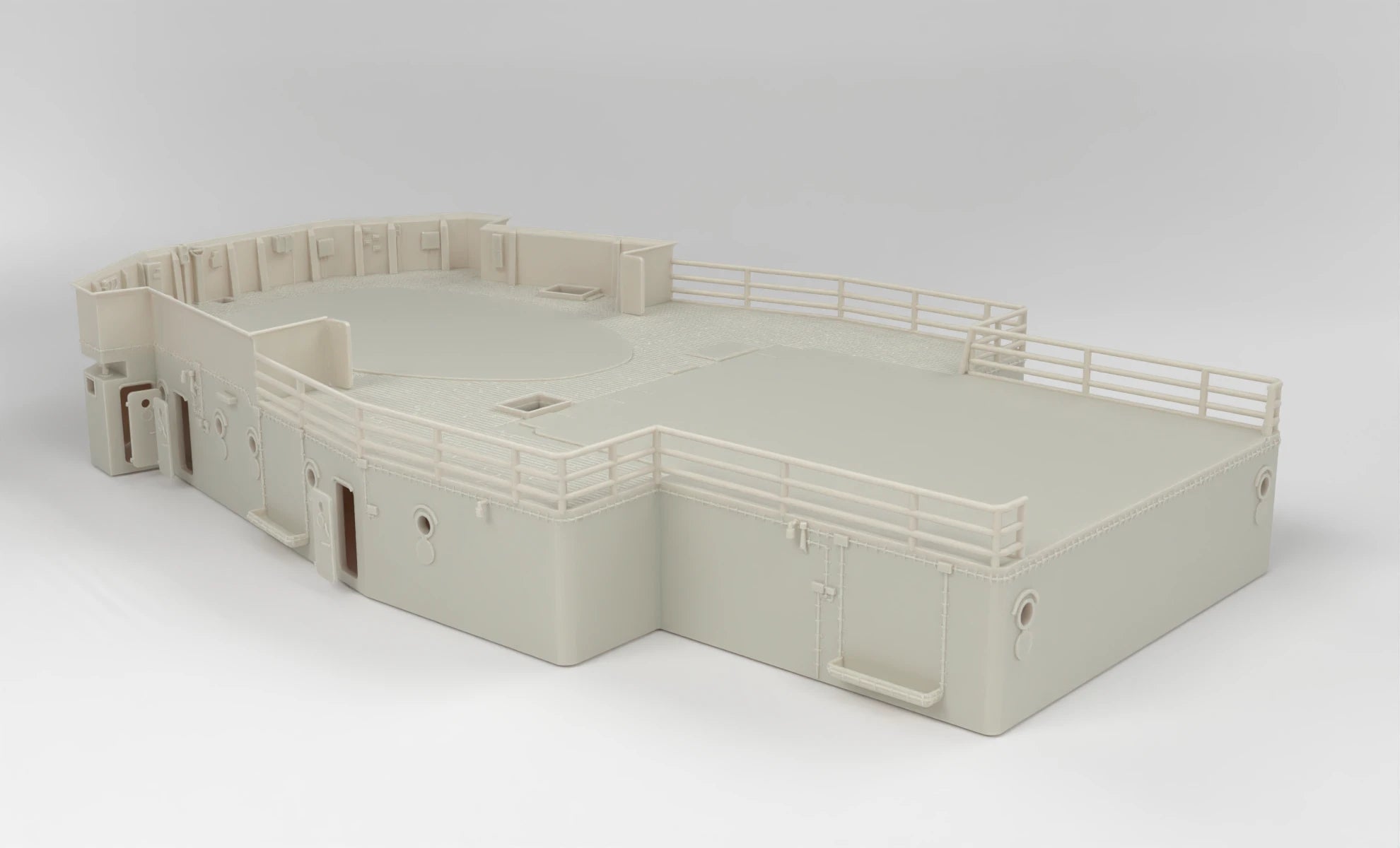1/72 DKM Bismarck Forward Lower Mast Deck - distefan 3d print