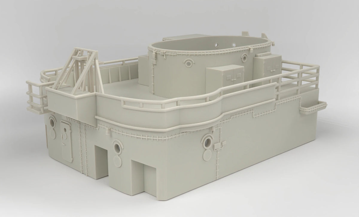 1/72 DKM Bismarck Forward Upper Mast Deck 5 - distefan 3d print