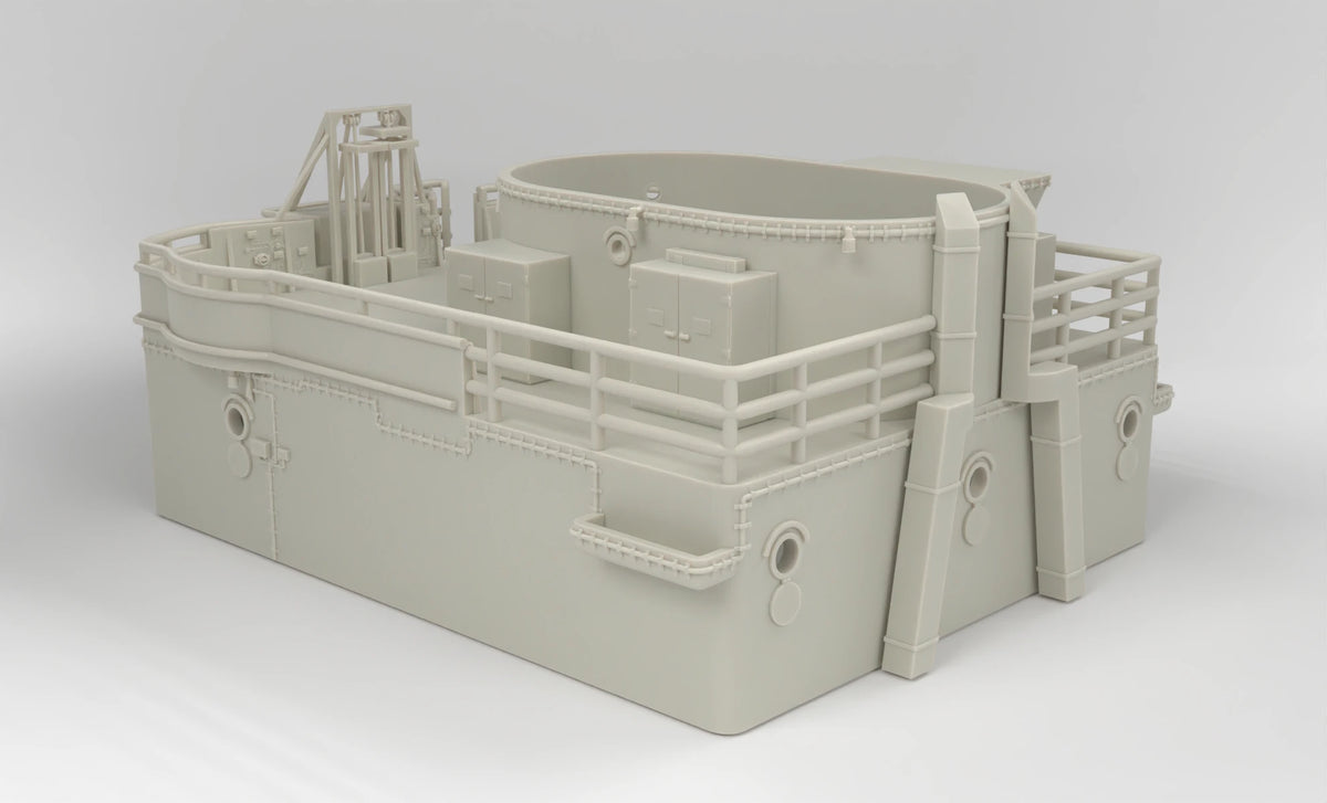 1/72 DKM Bismarck Forward Upper Mast Deck 5 - distefan 3d print