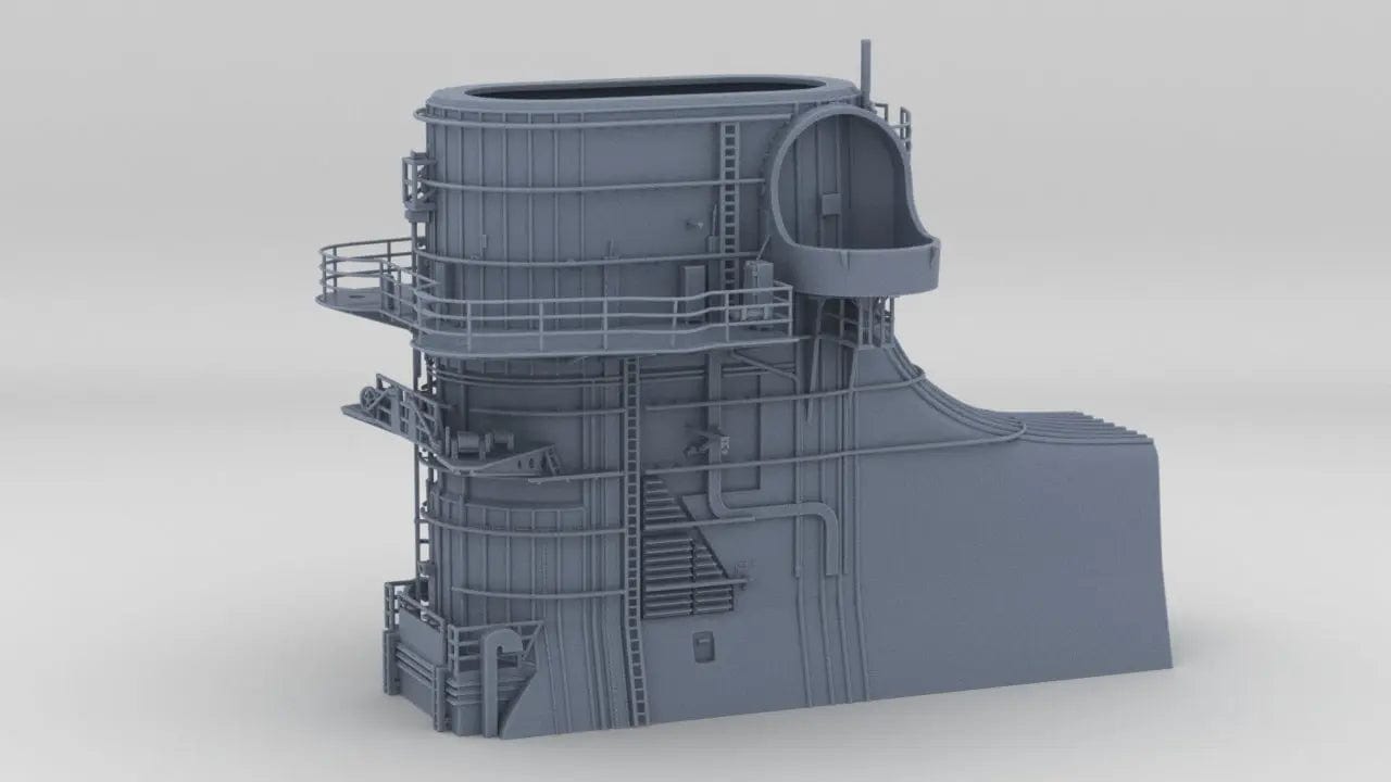 1/72 DKM Bismarck Funnel - distefan 3d print