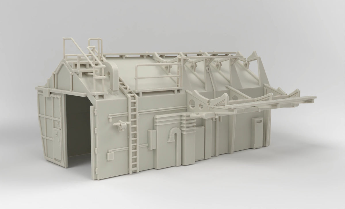 1/72 DKM Bismarck Hangar Port - distefan 3d print