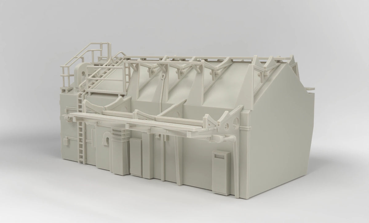 1/72 DKM Bismarck Hangar Port - distefan 3d print
