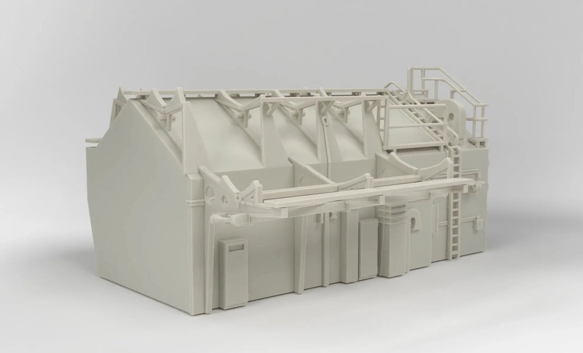 1/72 DKM Bismarck Hangar Starboard - distefan 3d print