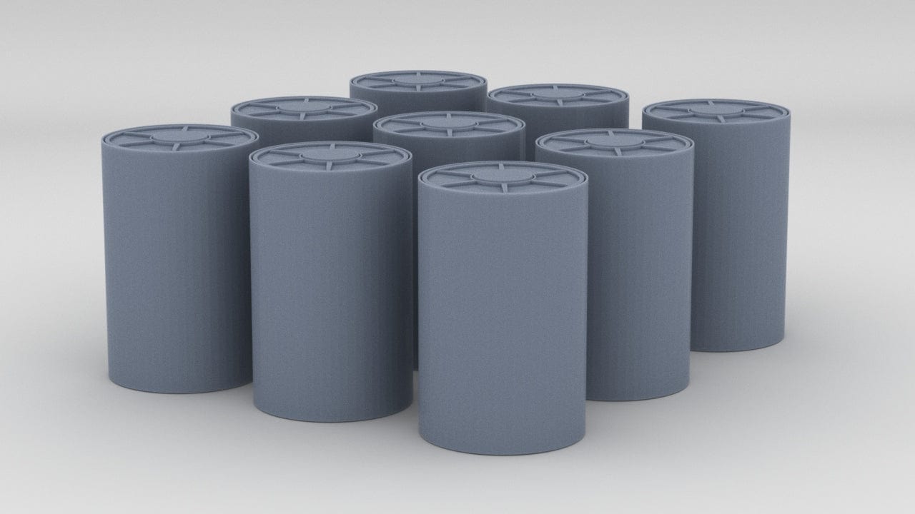 1/72 DKM Depth Charge (Wasserbombe) Set (9pcs) - distefan 3d print