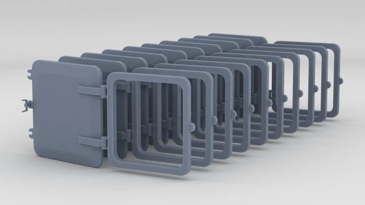 1/72 DKM Destroyer Windows Set (10pcs) - distefan 3d print