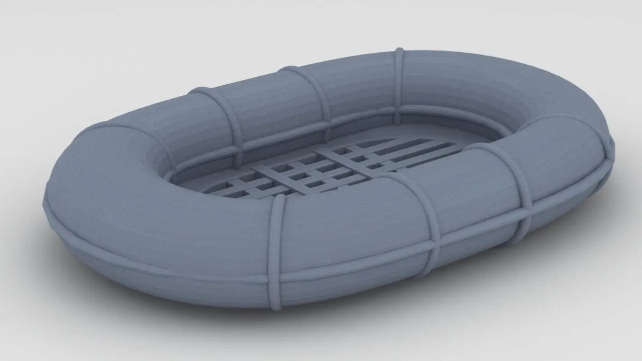 1/72 DKM Narvik Z37 Oval Life Raft - distefan 3d print