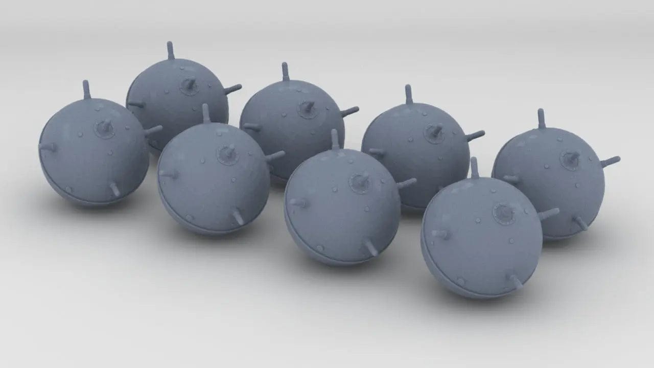 1/72 DKM Naval Mine Set (8pcs) - distefan 3d print