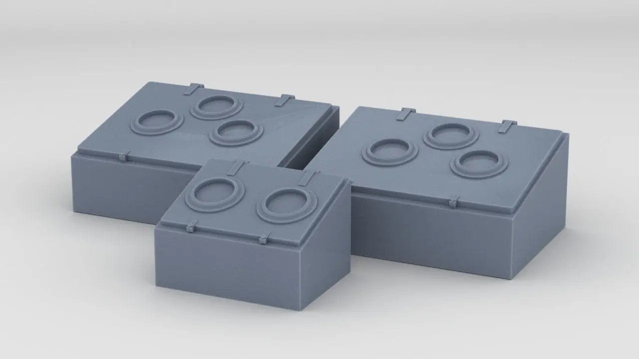 1/72 DKM Raumboote R-301 Amidships Skylight Set (3pcs) - distefan 3d print