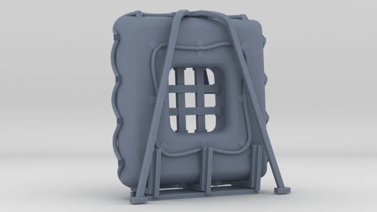 1/72 DKM Raumboote R-301 Life Raft w/ Mount - distefan 3d print