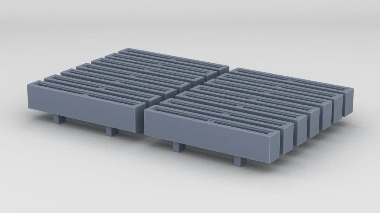 1/72 DKM Raumboote R-301 Spare Gun Barrel Lockers Set (14pcs) - distefan 3d print