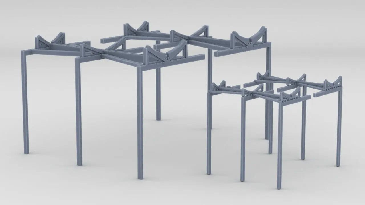 1/72 DKM Scharnhorst Amidships Deck 1 Boat Cradle Set (4pcs) - distefan 3d print