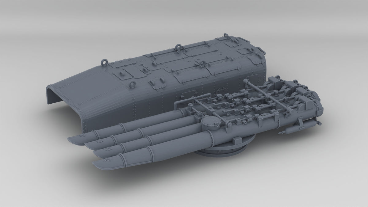 1/72 DKM Torpedo Tubes w/ Armour Protection - distefan 3d print