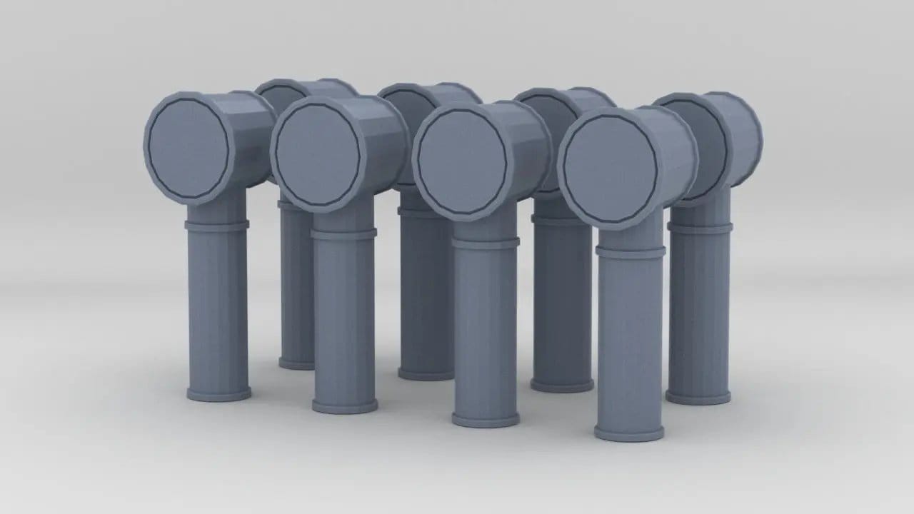 1/72 Georgios Averof Cruiser Air Vent #2 Set (8pcs) - distefan 3d print