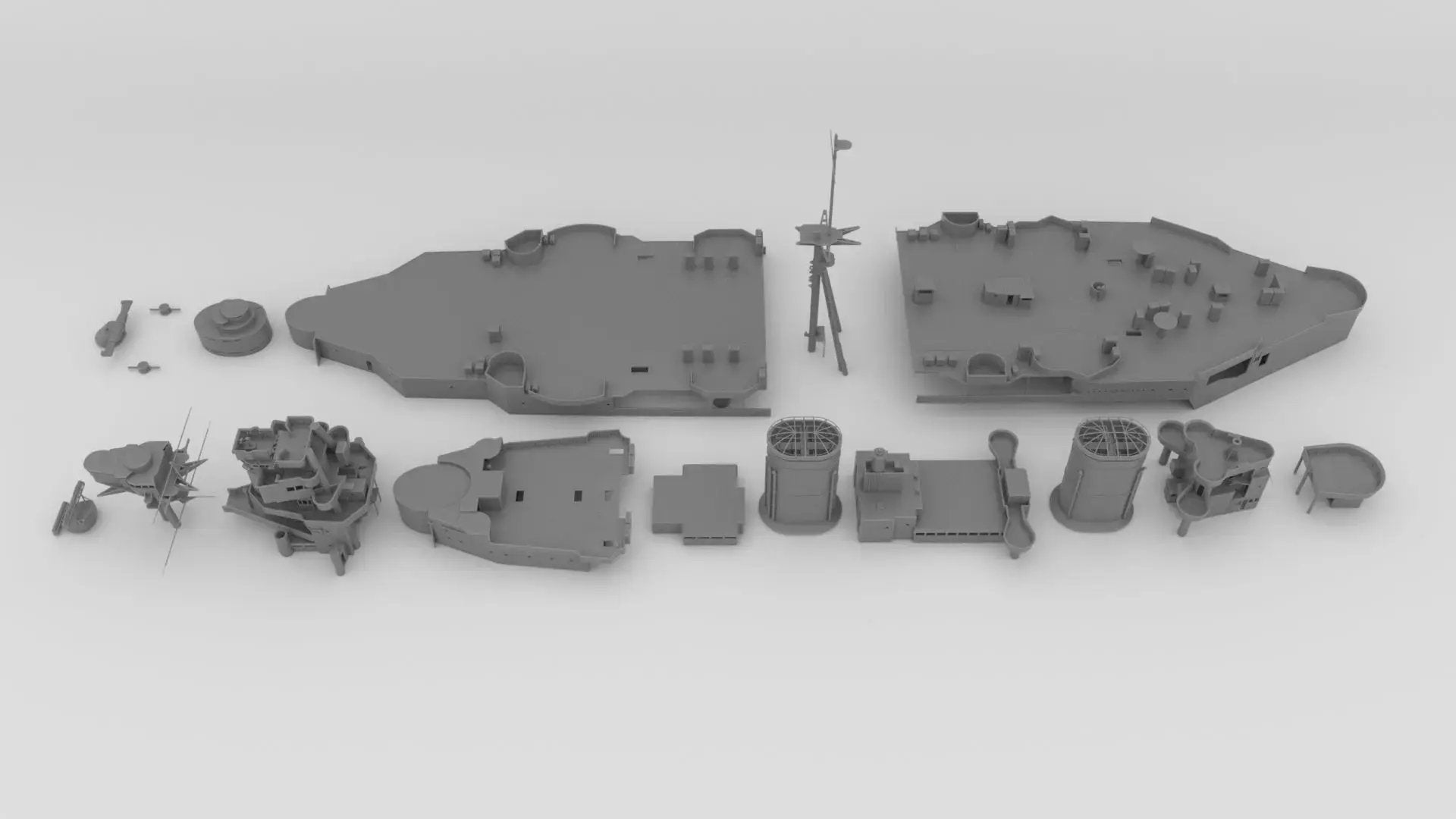 1/72 HMS Hood Battlecruiser Set - distefan 3d print