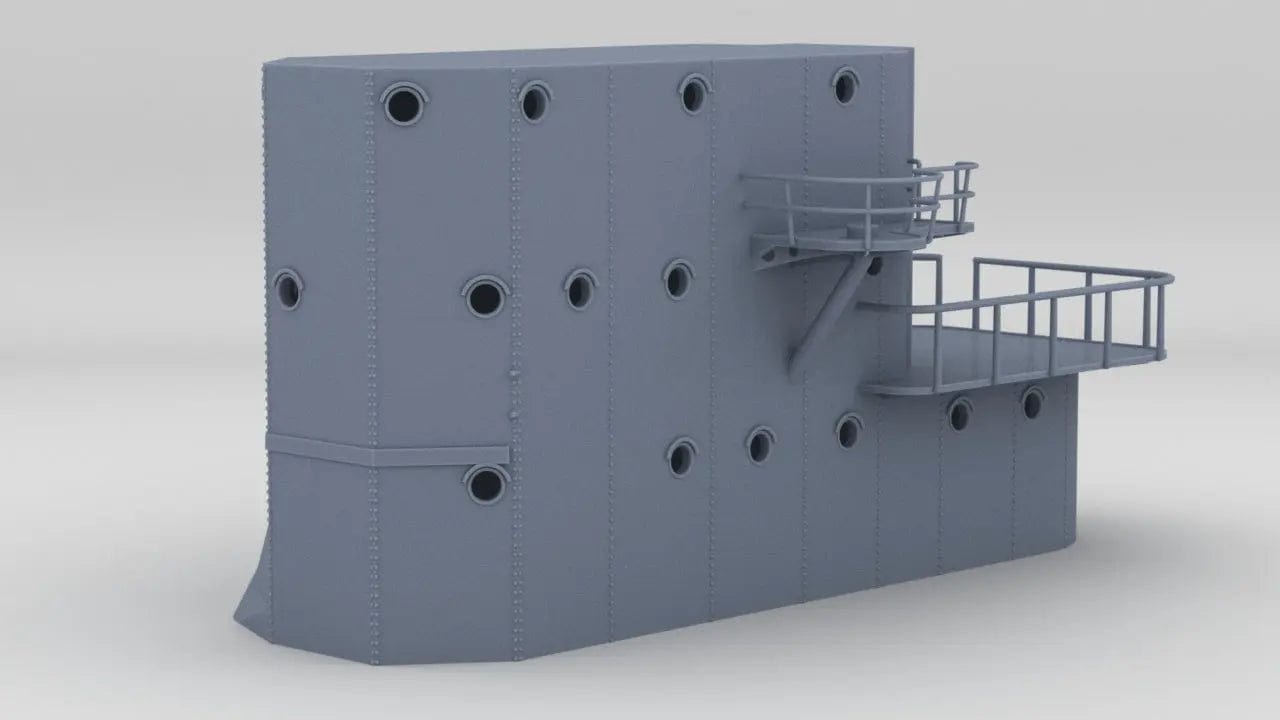 1/72 IJN Akagi Lower Tower - distefan 3d print