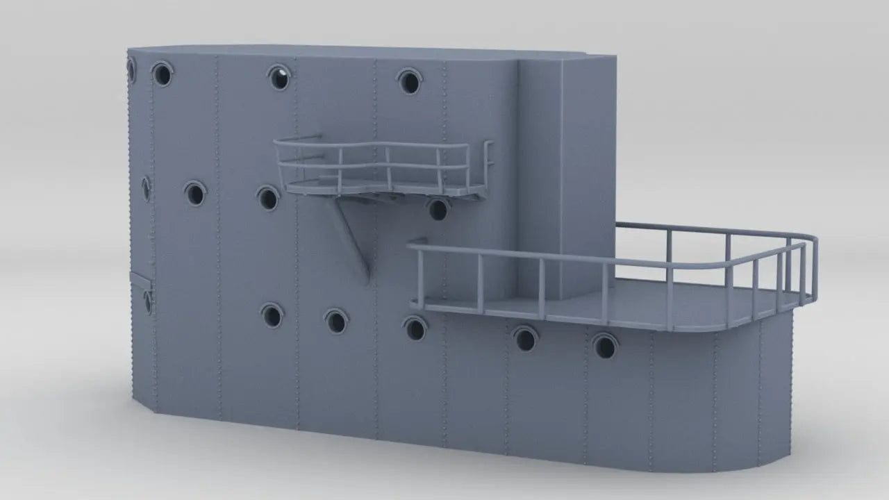 1/72 IJN Akagi Lower Tower - distefan 3d print