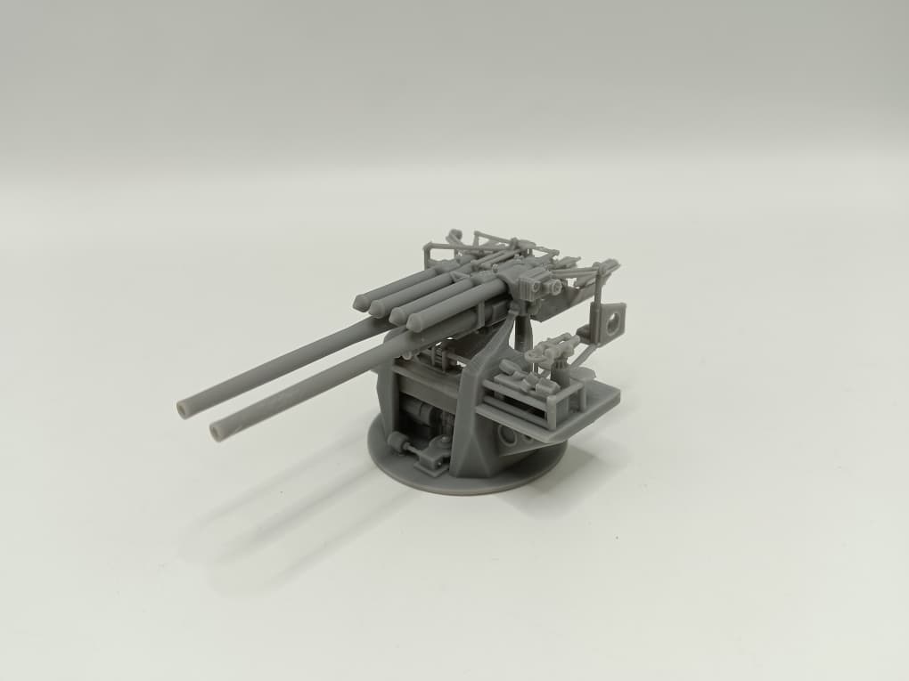 1/72 IJN Type 89 12.7 cm/40 (5") Twin Gun (w/o Shield) - distefan 3d print