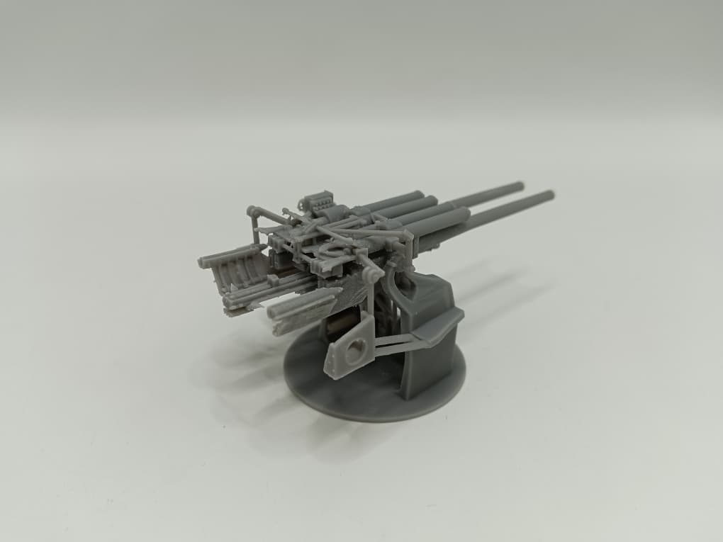 1/72 IJN Type 89 12.7 cm/40 (5") Twin Gun (w/o Shield) - distefan 3d print