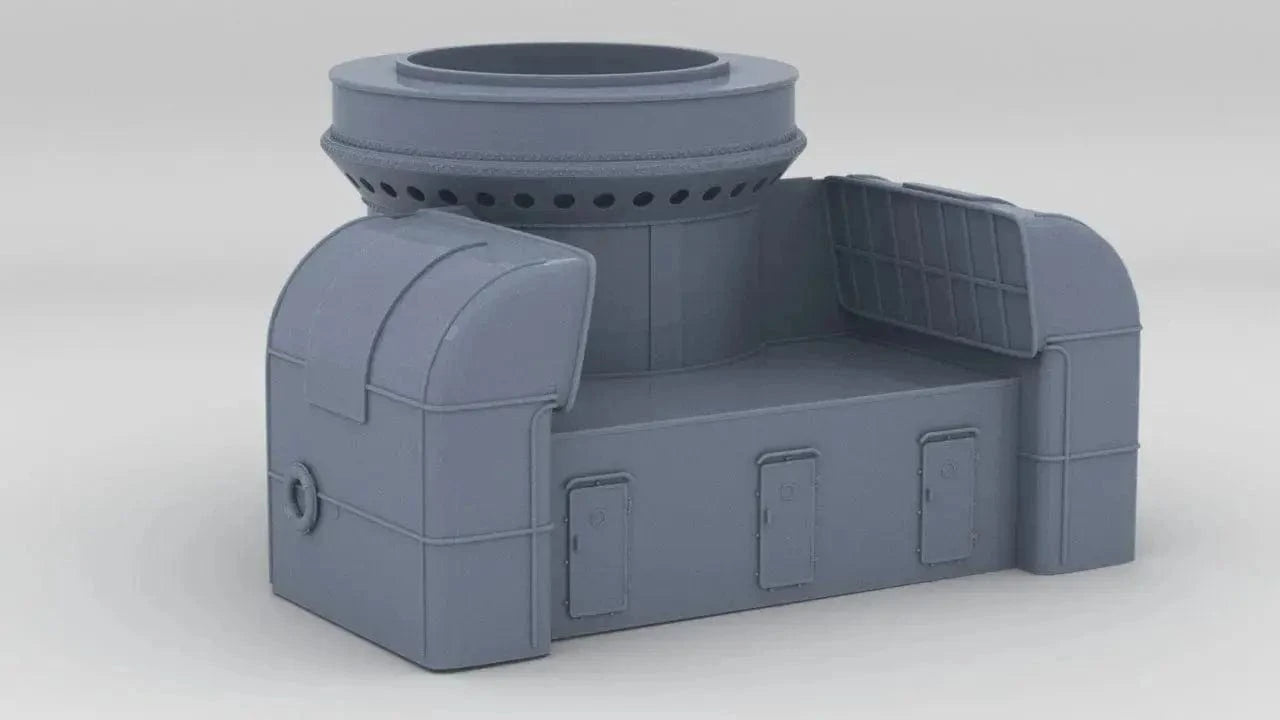 1/72 IJN Yamato Forward 15.5 cm Barbette Vents - distefan 3d print