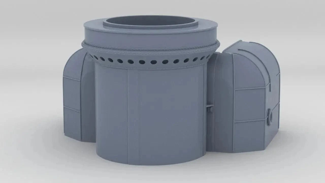 1/72 IJN Yamato Forward 15.5 cm Barbette Vents - distefan 3d print