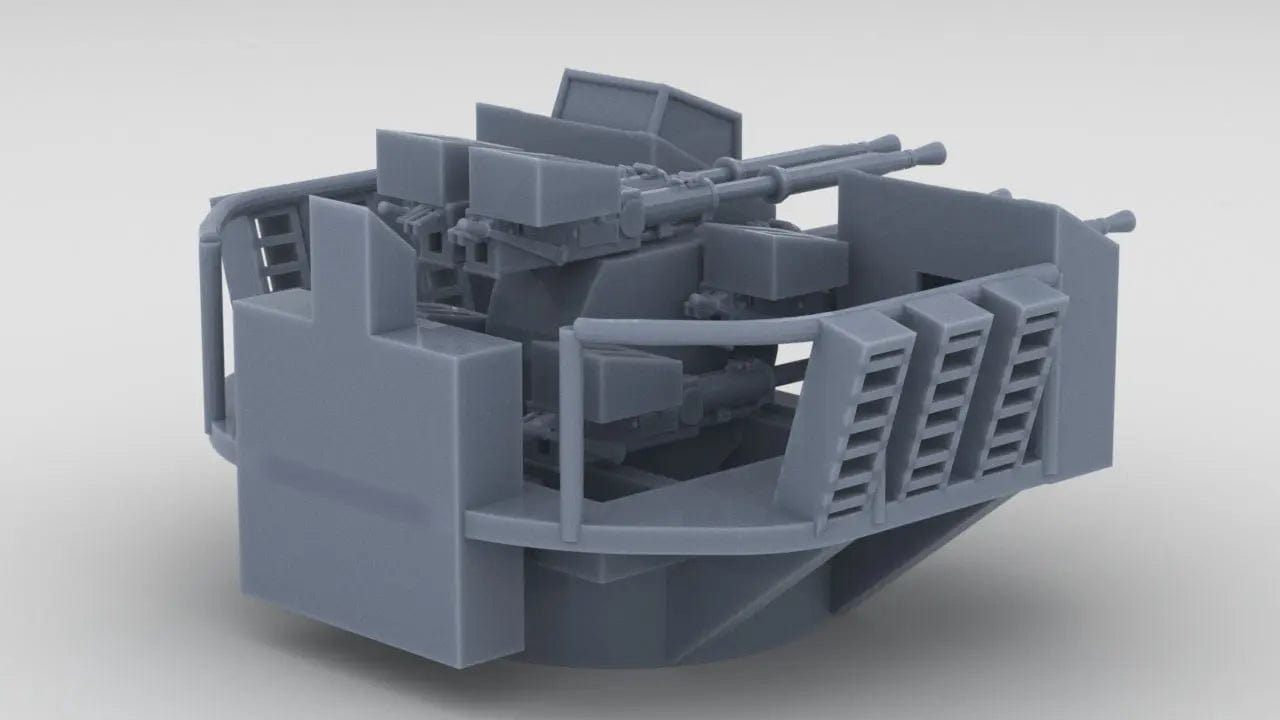 1/72 RN Sextuple 40mm Bofors Gun - distefan 3d print