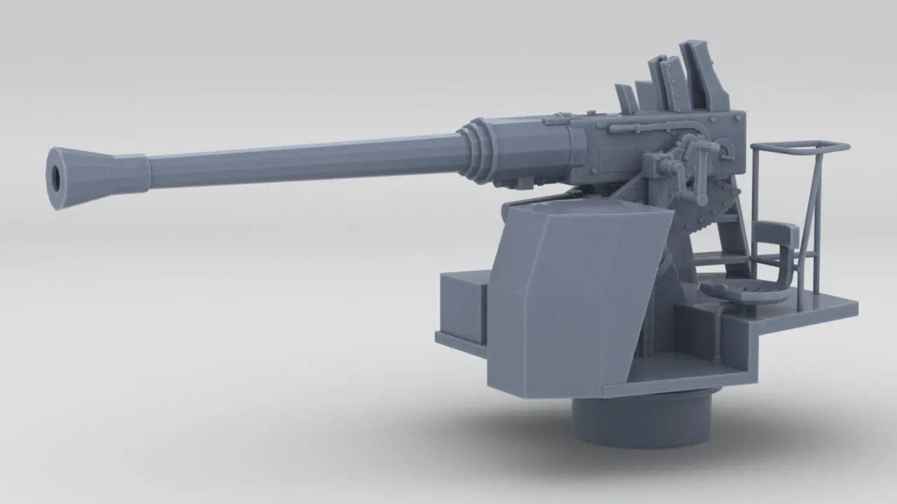 1/72 RN Single 40mm Bofors Gun - distefan 3d print