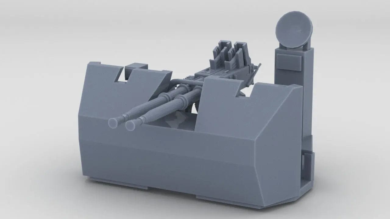 1/72 RN Twin 40mm Bofors Gun - distefan 3d print
