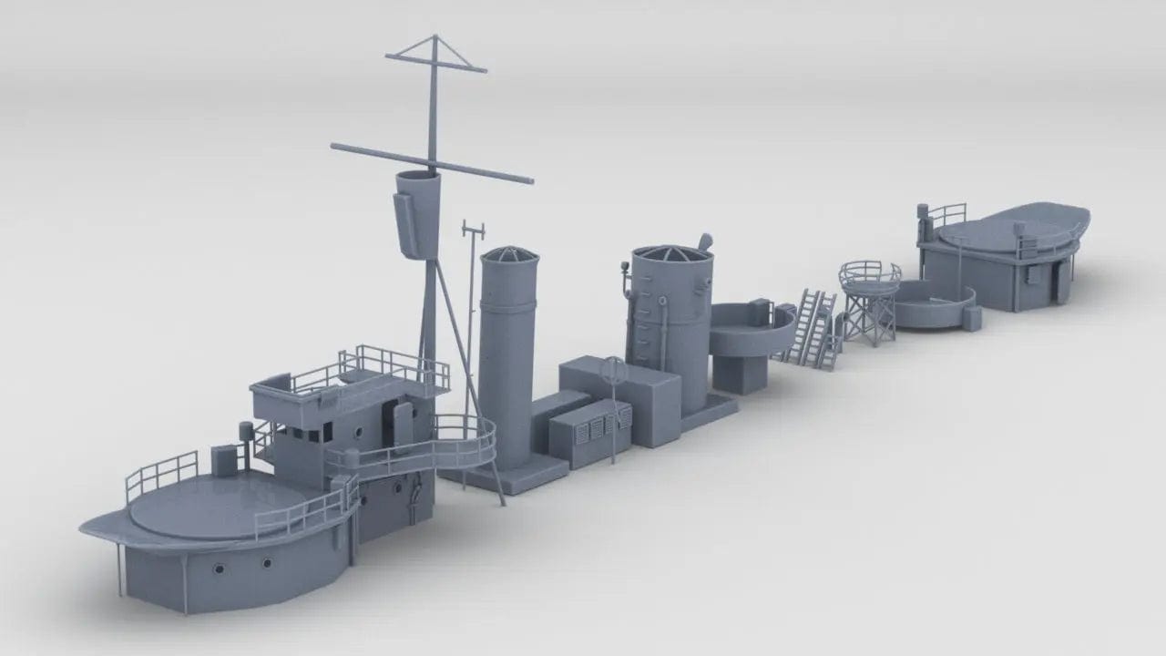 1/72 RN V&W Class Destroyer Set - distefan 3d print