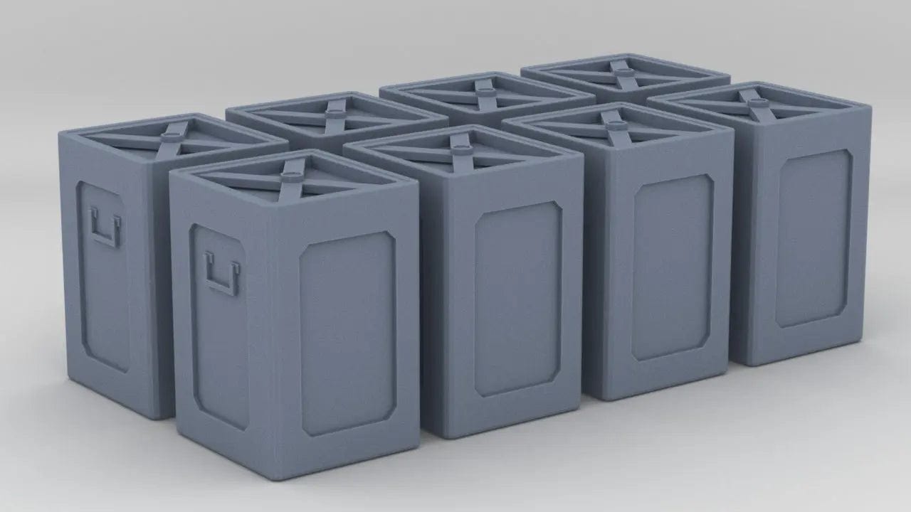 1/72 USN 40mm Closed-Lid Storage Box Set (8pcs) - distefan 3d print
