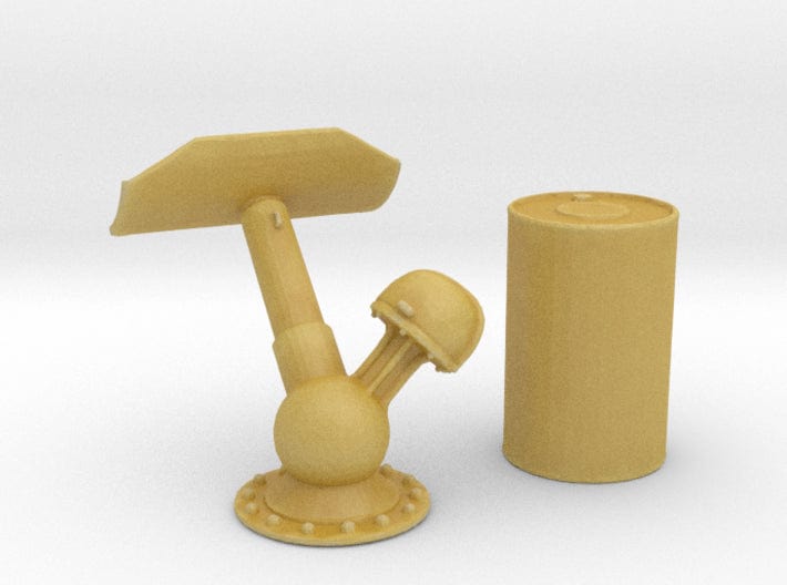 1/72 USN k-gun - depth charge unloaded set - distefan 3d print