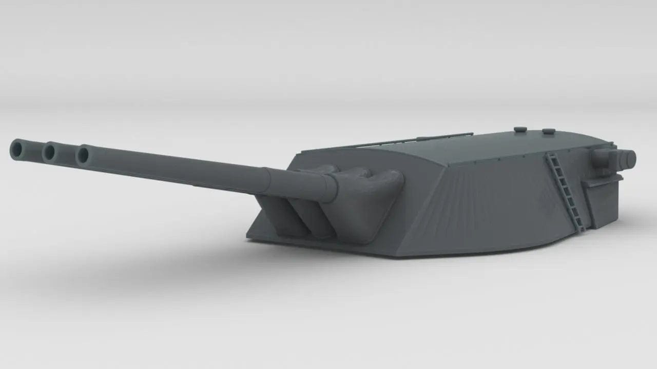 1/72 USS 14-inch/45-caliber Gun Elevated - distefan 3D print
