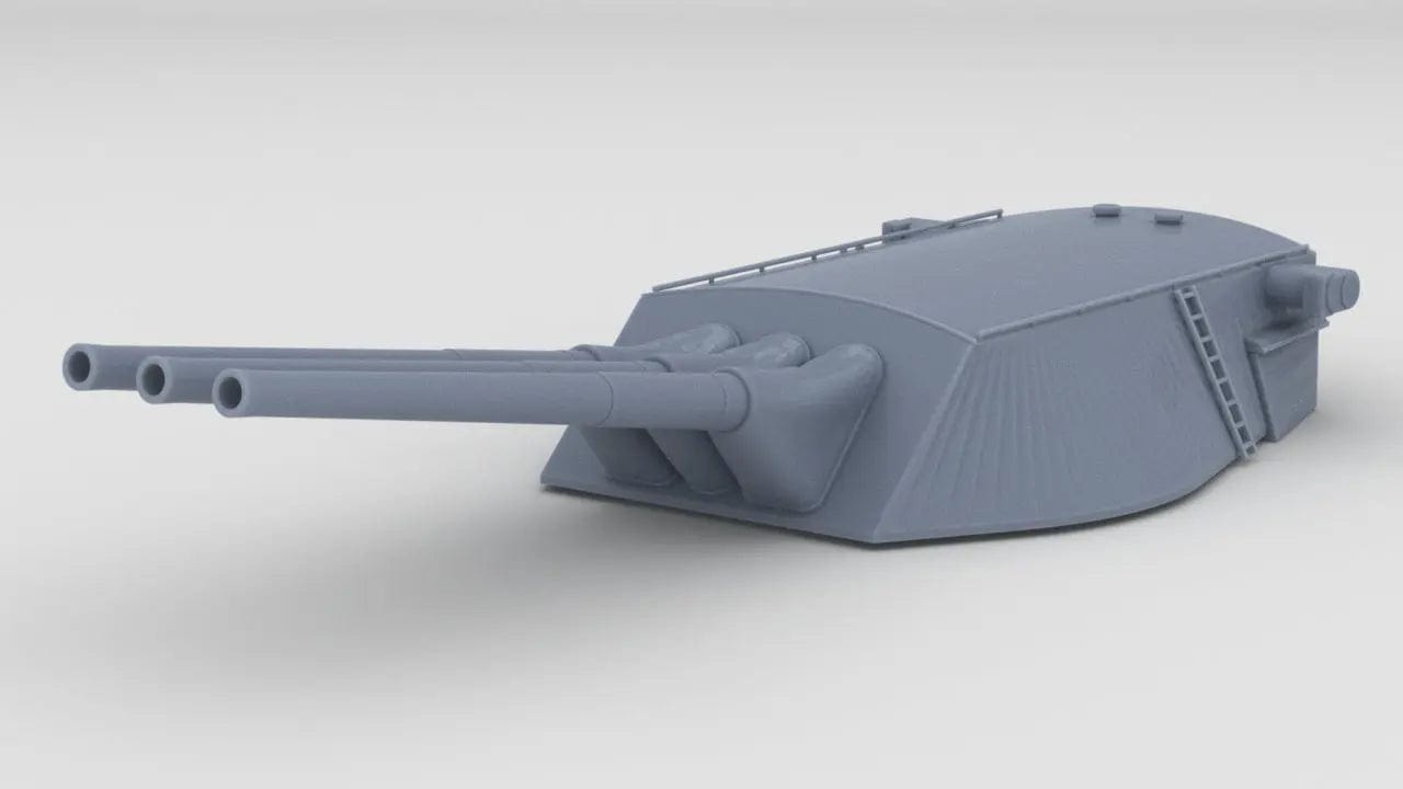 1/72 USS 14-inch/45-caliber Gun Elevated - distefan 3D print