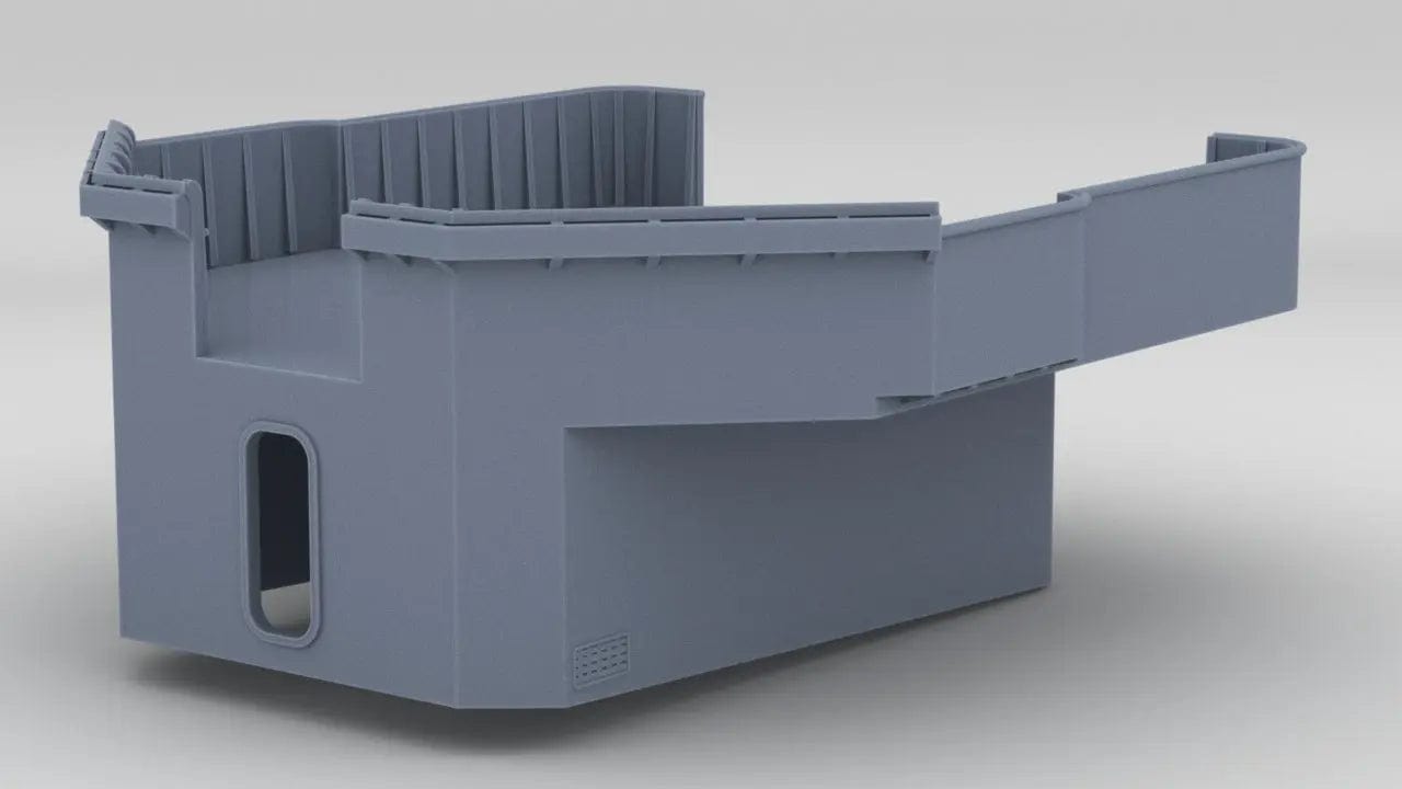 1/72 USS Fletcher "Square Bridge" Deck - distefan 3d print